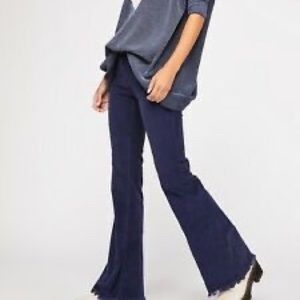 Free People Purple Corduroy Flare Pants